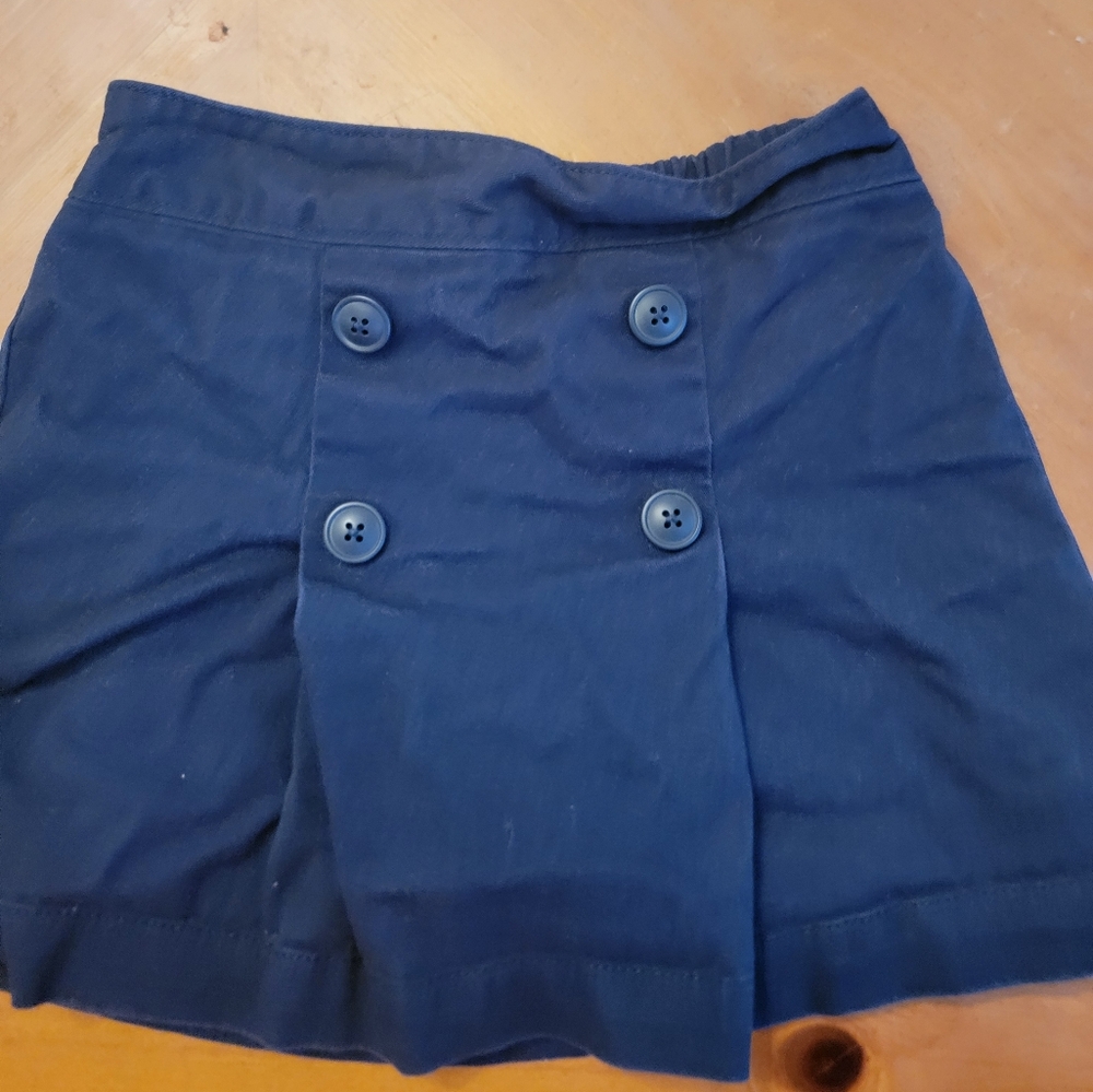 Girl's navy uniform skort